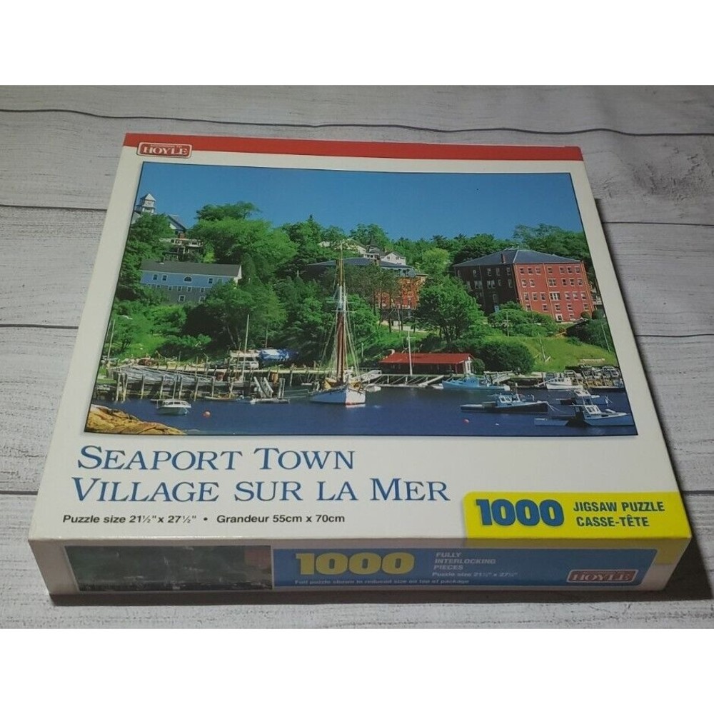 Vintage Hoyle Seaport Town 1000pc Interlocking Pieces Puzzle New Old Stock